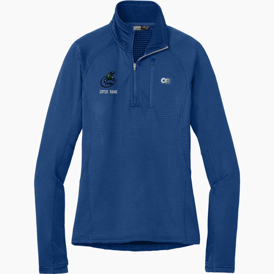 Bay College Norse <span class="pdp-name-mascot">Bay College Norse</span> Outdoor Research Women's Tech Grid 1/4-Zip Fleece