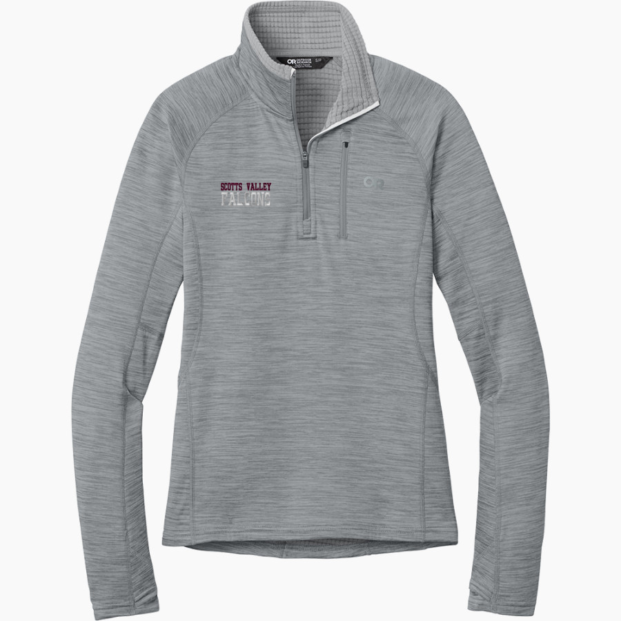 Scotts Valley Falcons Outdoor Research Women's Tech Grid 1/4-Zip Fleece
