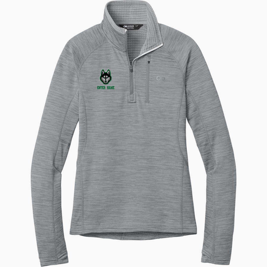 HILLCREST HIGH SCHOOL HUSKIES <span class="pdp-name-mascot">HILLCREST HUSKIES</span> Outdoor Research Women's Tech Grid 1/4-Zip Fleece
