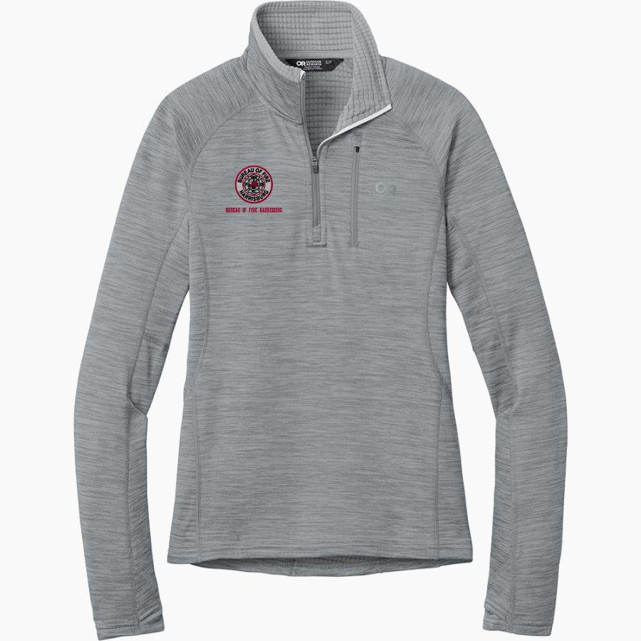 Bureau Of Fire Harrisburg Department <span class="pdp-name-mascot">Bureau Of Fire Harrisburg Department</span> Outdoor Research Women's Tech Grid 1/4-Zip Fleece