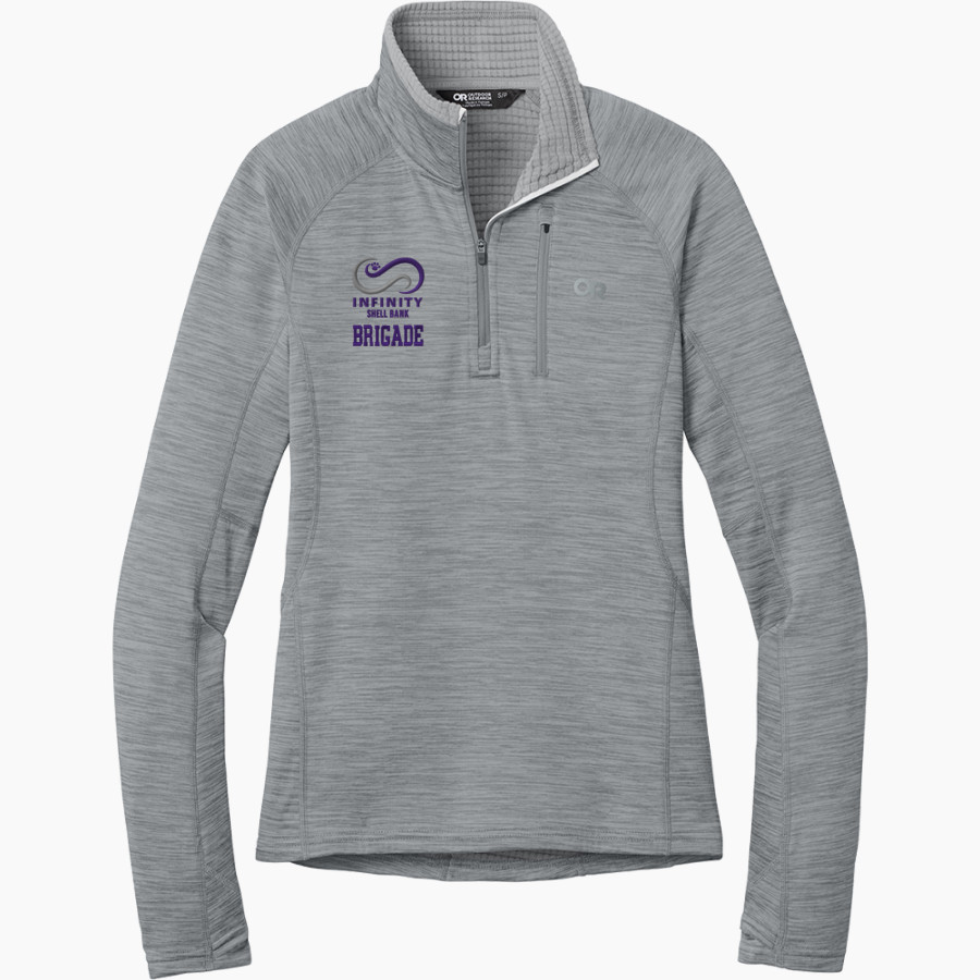 Shell Bank Brigade <span class="pdp-name-mascot">Shell Bank P771K@014 Labradors</span> Outdoor Research Women's Tech Grid 1/4-Zip Fleece