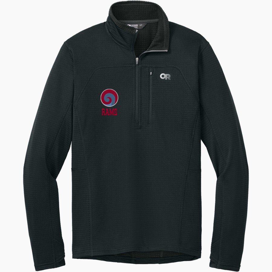 West Valley Rams Online Store <span class="pdp-name-mascot">West Valley Rams</span> Outdoor Research Men's Tech Grid 1/4-Zip Fleece