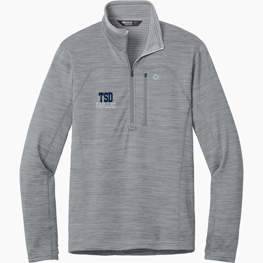 Texas School for the Deaf Outdoor Research Men's Tech Grid 1/4-Zip Fleece