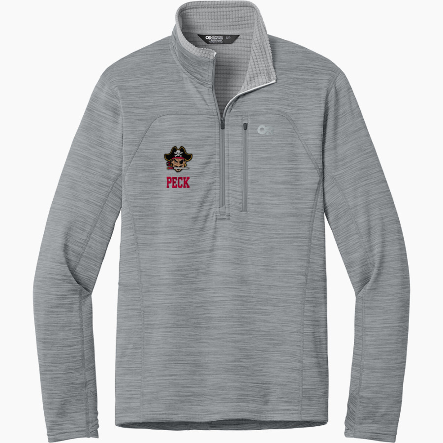 PECK COMMUNITY Pirates <span class="pdp-name-mascot">PECK COMMUNITY SCHOOLS Pirates</span> Outdoor Research Men's Tech Grid 1/4-Zip Fleece
