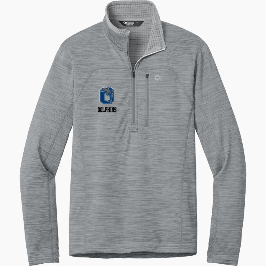 OCRACOKE SCHOOL DOLPHINS <span class="pdp-name-mascot">OCRACOKE DOLPHINS</span> Outdoor Research Men's Tech Grid 1/4-Zip Fleece