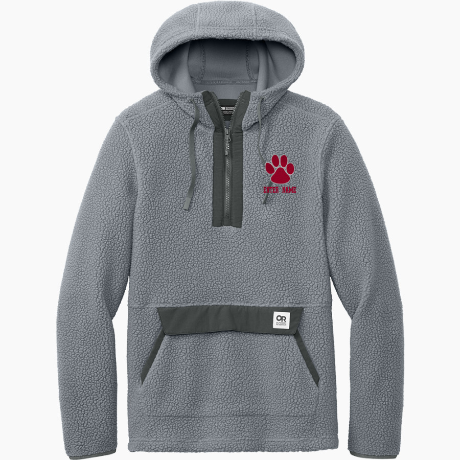 BRUNSWICK R-2 HIGH SCHOOL WILDCATS Outdoor Research Men's Packwood Fleece Pullover Hoodie