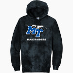 MTSU Blue Raiders Port & Company Men's Crystal Tie-Dye Pullover Hoodie Front Thumbnail
