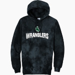 PINEDALE HIGH SCHOOL WRANGLERS Port & Company Men's Crystal Tie-Dye Pullover Hoodie Front Thumbnail