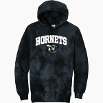 PROCTOR ACADEMY HORNETS <span class="pdp-name-mascot">PROCTOR ACADEMY HORNETS</span> Port & Company Men's Crystal Tie-Dye Pullover Hoodie Front Thumbnail