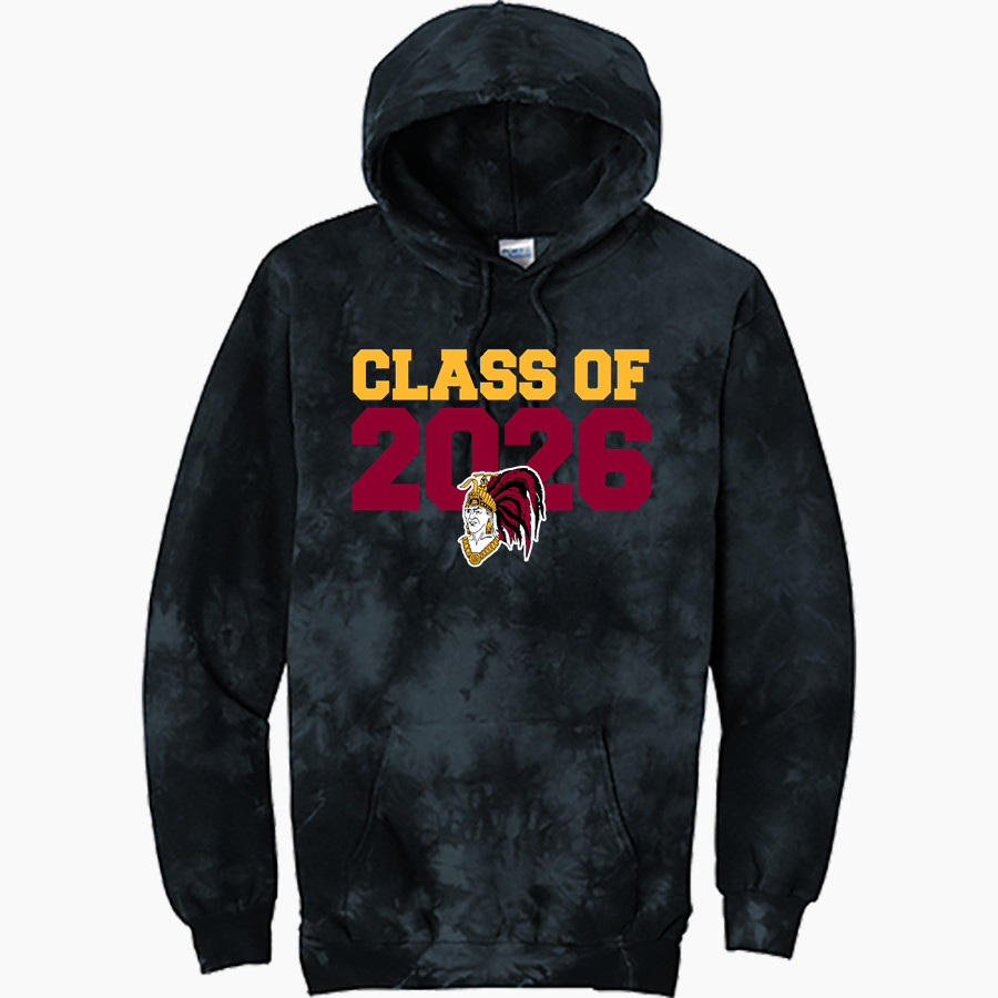 BARSTOW HIGH SCHOOL AZTECS <span class="pdp-name-mascot">BARSTOW AZTECS</span> Port & Company Men's Crystal Tie-Dye Pullover Hoodie