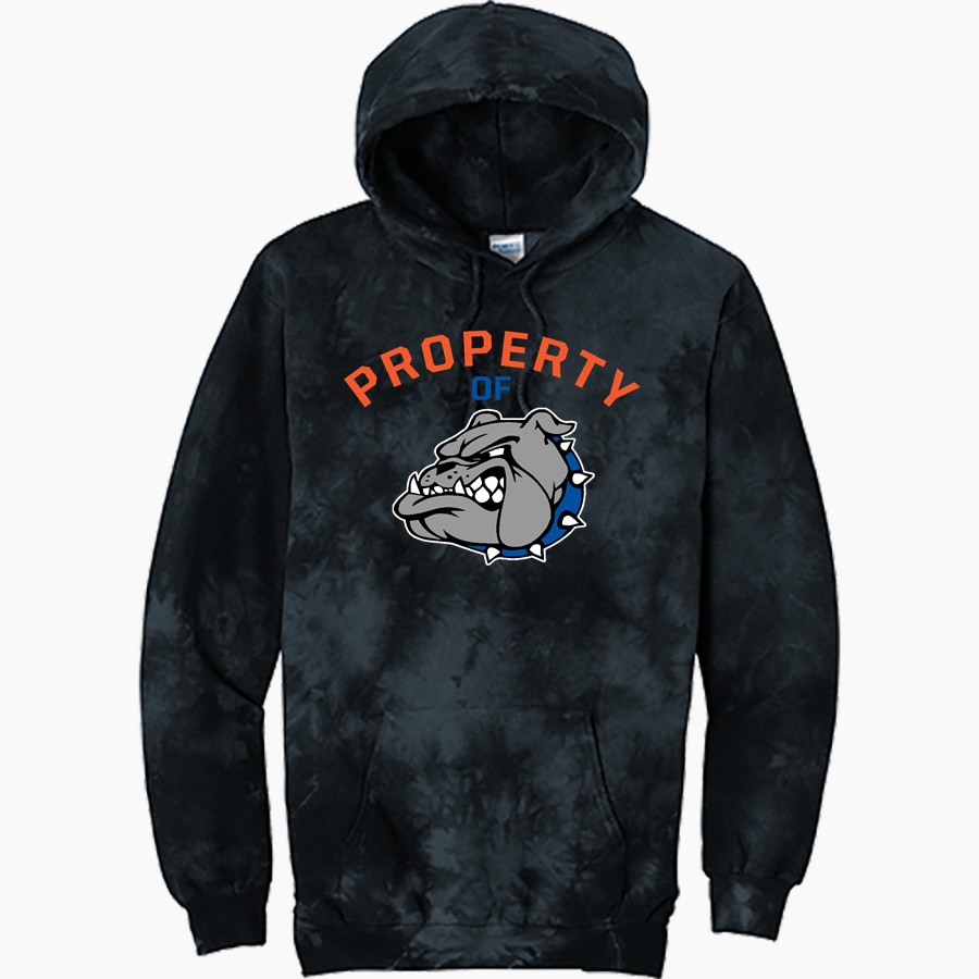 NOTTINGHAM HIGH SCHOOL BULLDOGS Port & Company Men's Crystal Tie-Dye Pullover Hoodie