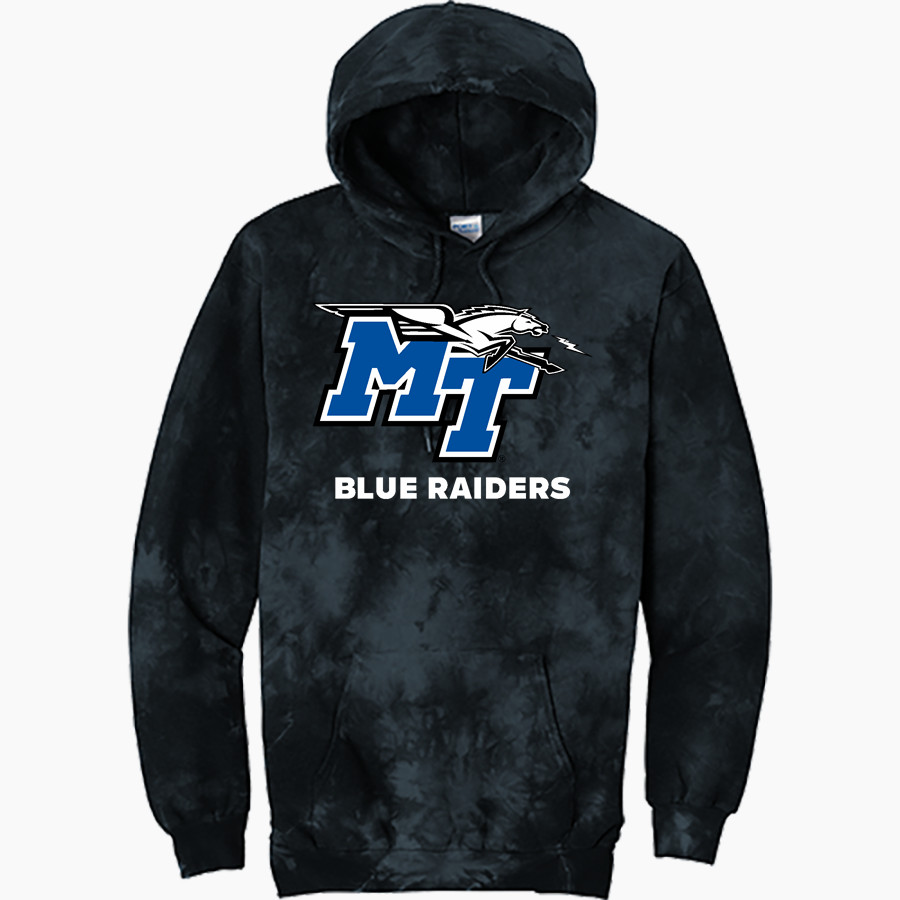 MTSU Blue Raiders Port & Company Men's Crystal Tie-Dye Pullover Hoodie