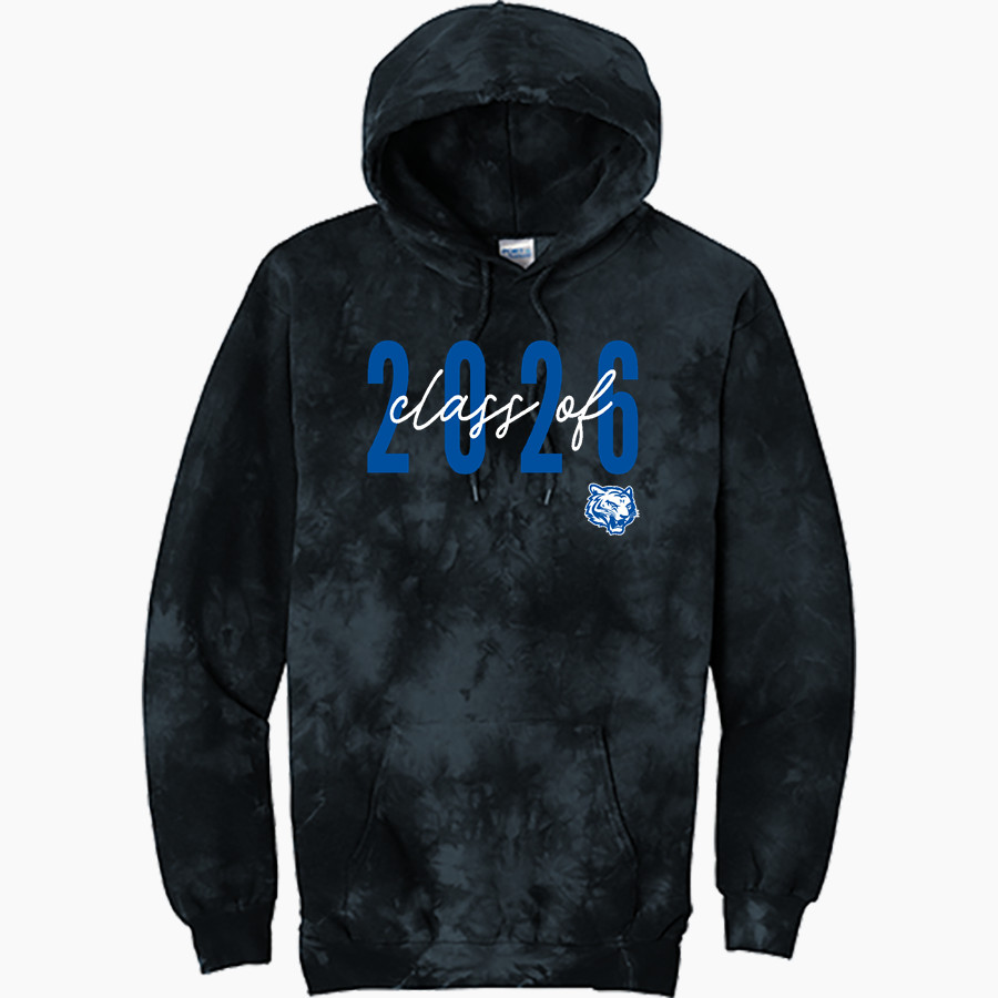 Crow Tigers <span class="pdp-name-mascot">Crow Middle School Tigers</span> Port & Company Men's Crystal Tie-Dye Pullover Hoodie