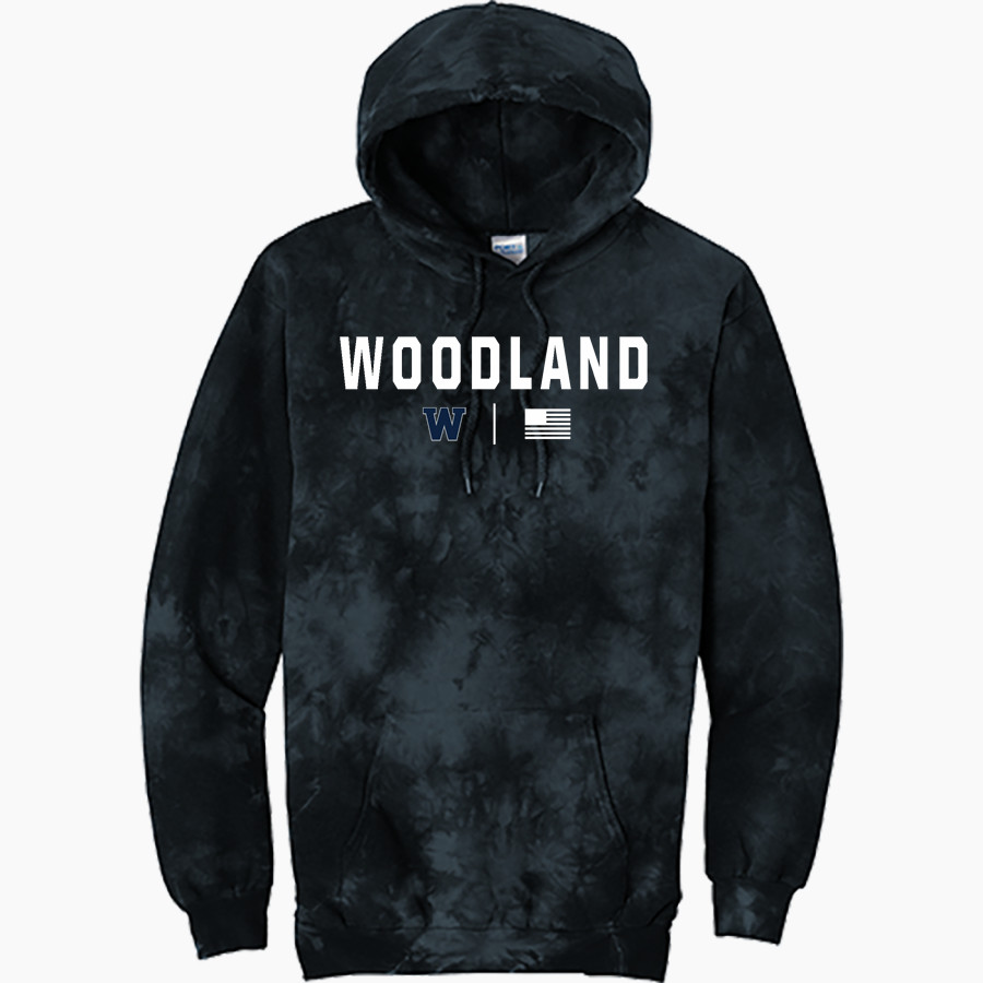 Woodland Wildcats Port & Company Men's Crystal Tie-Dye Pullover Hoodie
