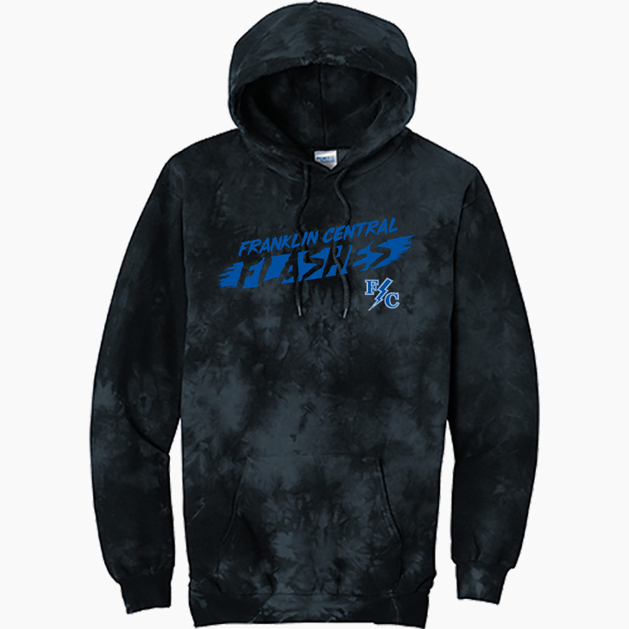 Franklin Central Flashes <span class="pdp-name-mascot">Franklin Central Flashes</span> Port & Company Men's Crystal Tie-Dye Pullover Hoodie