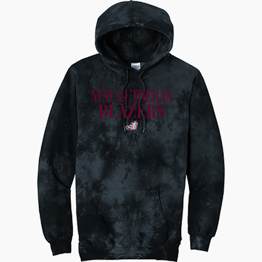NEW Lutheran BLAZERS <span class="pdp-name-mascot">NORTHEASTERN WI LUTHERAN BLAZERS</span> Port & Company Men's Crystal Tie-Dye Pullover Hoodie