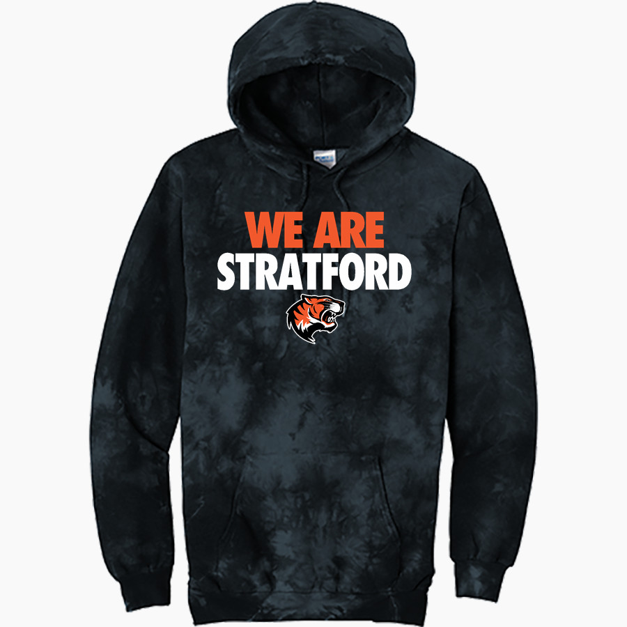 STRATFORD HIGH SCHOOL TIGERS <span class="pdp-name-mascot">STRATFORD TIGERS</span> Port & Company Men's Crystal Tie-Dye Pullover Hoodie