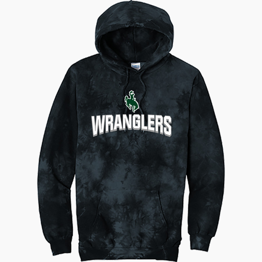 PINEDALE HIGH SCHOOL WRANGLERS Port & Company Men's Crystal Tie-Dye Pullover Hoodie