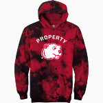 Minot State Beavers <span class="pdp-name-mascot">Minot State Beavers</span> Port & Company Men's Crystal Tie-Dye Pullover Hoodie Front Thumbnail