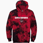 Santa Barbara Saints Football <span class="pdp-name-mascot">Santa Barbara Saints Football</span> Port & Company Men's Crystal Tie-Dye Pullover Hoodie Front Thumbnail