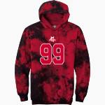CENTRAL HIGH SCHOOL RED DEVILS <span class="pdp-name-mascot">CENTRAL RED DEVILS</span> Port & Company Men's Crystal Tie-Dye Pullover Hoodie Front Thumbnail