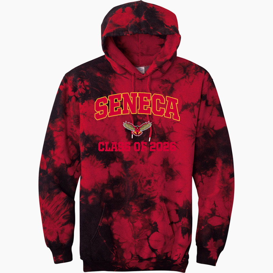 SENECA HIGH SCHOOL REDHAWKS <span class="pdp-name-mascot">SENECA REDHAWKS</span> Port & Company Men's Crystal Tie-Dye Pullover Hoodie