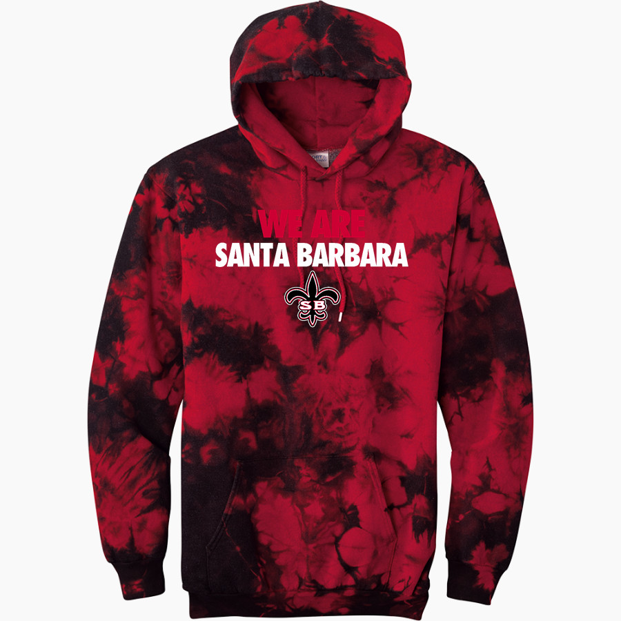 Santa Barbara Saints Football <span class="pdp-name-mascot">Santa Barbara Saints Football</span> Port & Company Men's Crystal Tie-Dye Pullover Hoodie