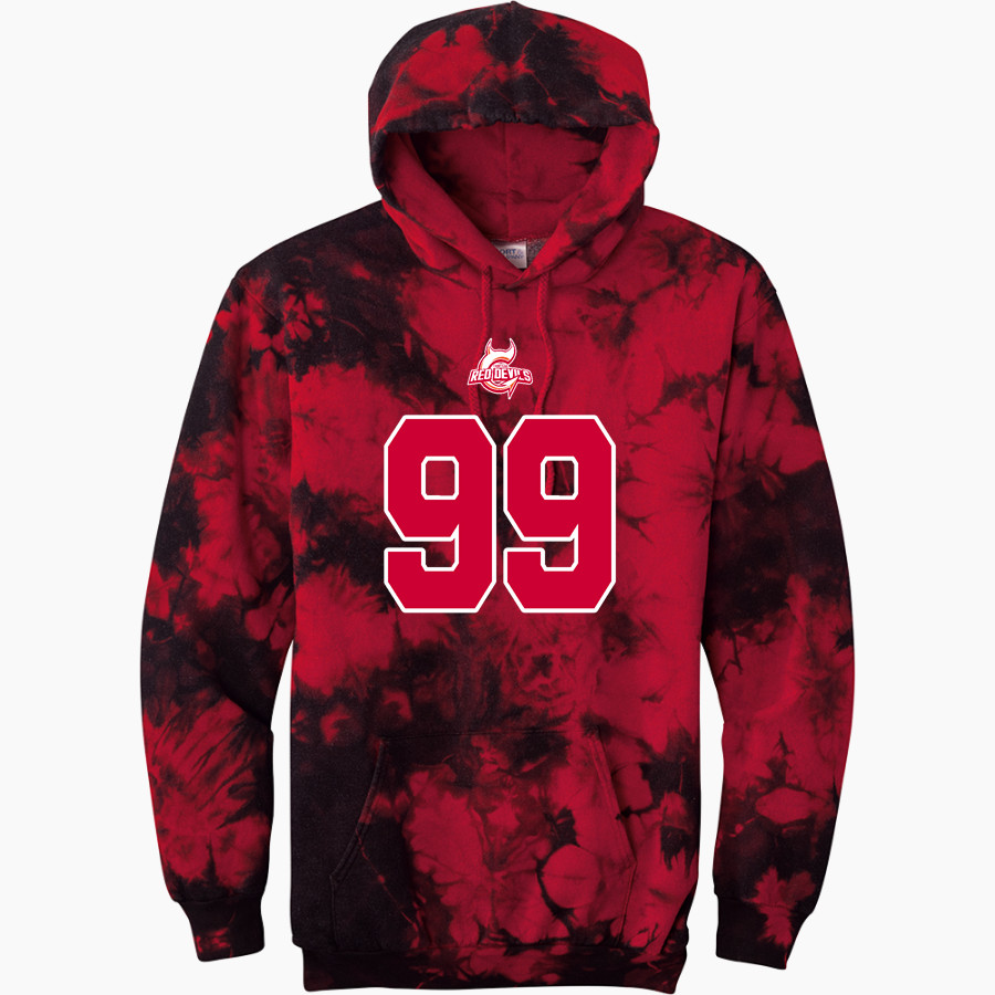 CENTRAL HIGH SCHOOL RED DEVILS <span class="pdp-name-mascot">CENTRAL RED DEVILS</span> Port & Company Men's Crystal Tie-Dye Pullover Hoodie