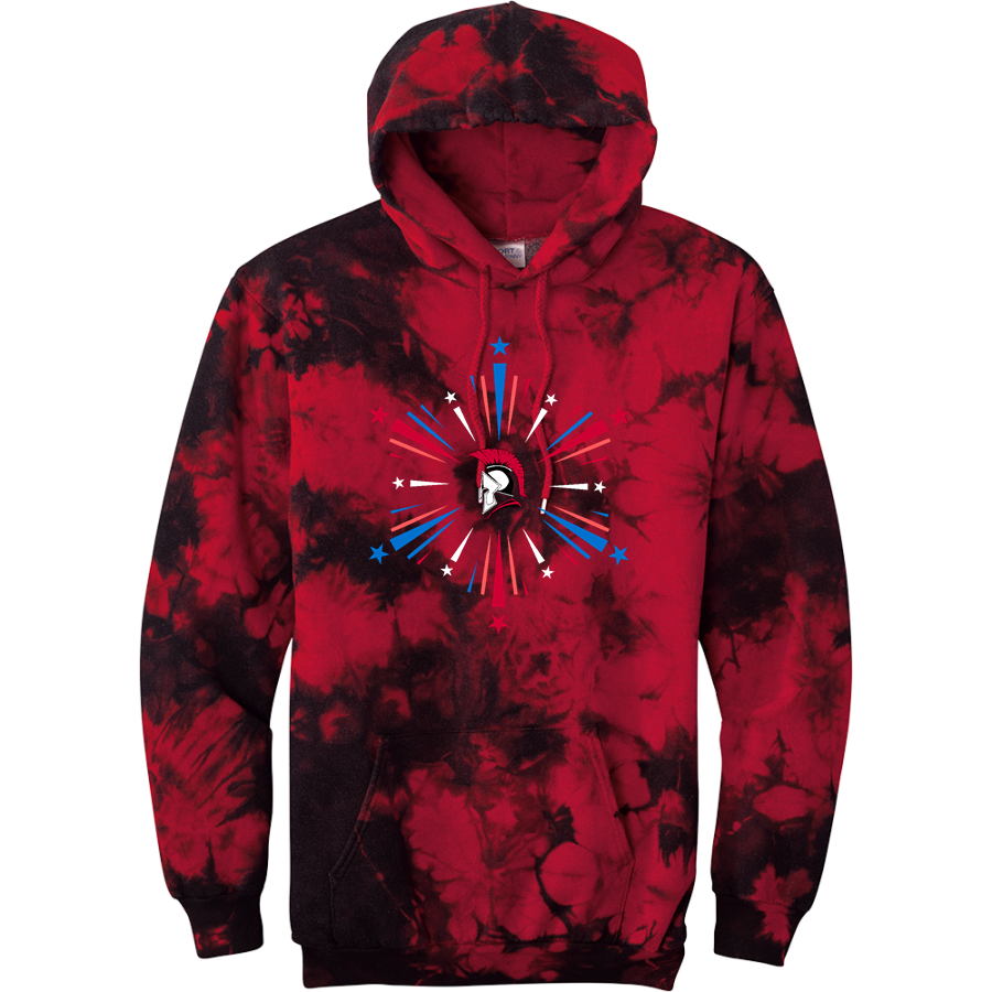 Dodd Spartans <span class="pdp-name-mascot">Dodd Middle School Spartans</span> Port & Company Men's Crystal Tie-Dye Pullover Hoodie