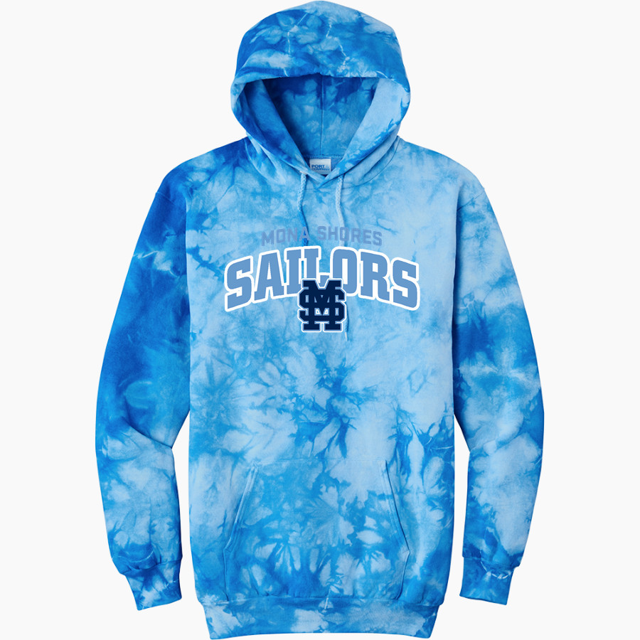 MONA SHORES PUBLIC SCHOOLS <span class="pdp-name-mascot">MONA SHORES SAILORS</span> Port & Company Men's Crystal Tie-Dye Pullover Hoodie