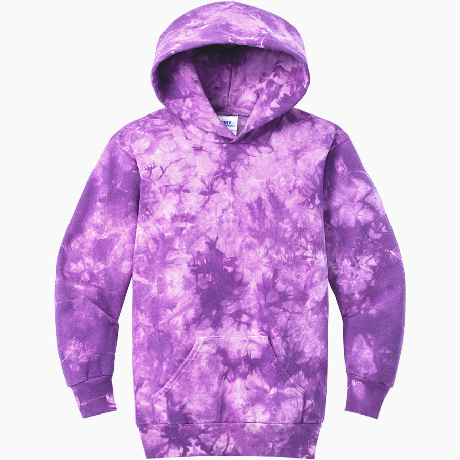 Garfield Bulldogs Port & Company Youth Crystal Tie-Dye Pullover Hoodie
