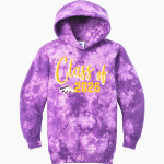 MEADOWBROOK ACADEMY MUSTANGS Port & Company Youth Crystal Tie-Dye Pullover Hoodie Front Thumbnail