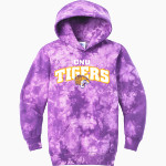 Olivet Nazarene Tigers <span class="pdp-name-mascot">Olivet Nazarene University Tigers</span> Port & Company Youth Crystal Tie-Dye Pullover Hoodie Front Thumbnail