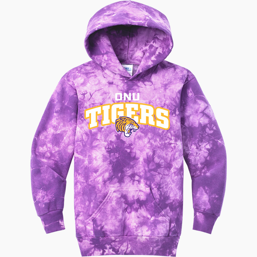 Olivet Nazarene Tigers <span class="pdp-name-mascot">Olivet Nazarene University Tigers</span> Port & Company Youth Crystal Tie-Dye Pullover Hoodie