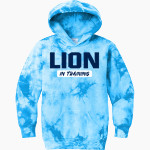 James Island Christian LIONS official sideline store Port & Company Youth Crystal Tie-Dye Pullover Hoodie Front Thumbnail