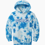 GLCC Crusaders <span class="pdp-name-mascot">Great Lakes Christian College Crusaders</span> Port & Company Youth Crystal Tie-Dye Pullover Hoodie Front Thumbnail