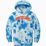 Whiteland Warriors Port & Company Youth Crystal Tie-Dye Pullover Hoodie Front Thumbnail