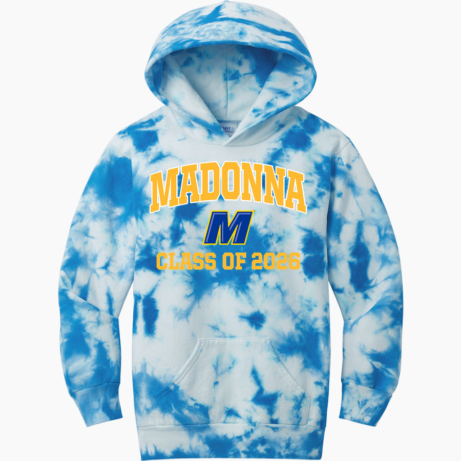 Madonna Crusaders <span class="pdp-name-mascot">Madonna Crusaders</span> Port & Company Youth Crystal Tie-Dye Pullover Hoodie