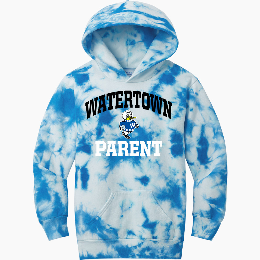 WATERTOWN HIGH SCHOOL GOSLINGS Port & Company Youth Crystal Tie-Dye Pullover Hoodie