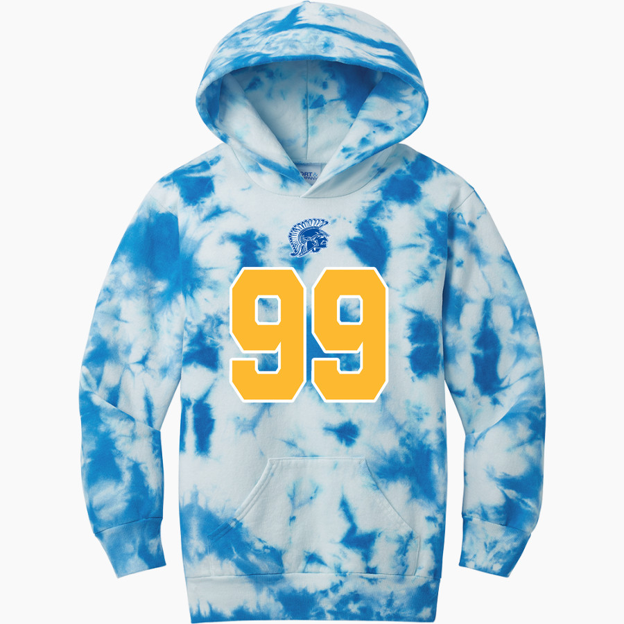 Tichenor Middle School Trojans <span class="pdp-name-mascot">Tichenor Middle School Trojans</span> Port & Company Youth Crystal Tie-Dye Pullover Hoodie
