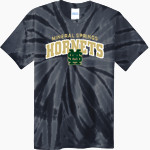 MINERAL SPRINGS HIGH SCHOOL HORNETS <span class="pdp-name-mascot">MINERAL SPRINGS HORNETS</span> Port & Company Men's Tie-Dye T-Shirt Front Thumbnail