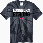 DOVER HIGH SCHOOL LONGHORNS Port & Company Men's Tie-Dye T-Shirt Front Thumbnail
