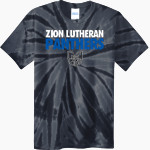 Zion Lutheran School Panthers Port & Company Men's Tie-Dye T-Shirt Front Thumbnail