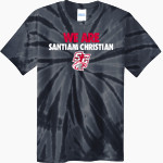 SANTIAM CHRISTIAN HIGH SCHOOL EAGLES Port & Company Men's Tie-Dye T-Shirt Front Thumbnail