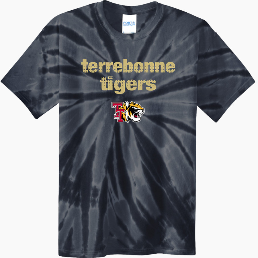 TERREBONNE HIGH SCHOOL TIGERS <span class="pdp-name-mascot">TERREBONNE TIGERS</span> Port & Company Men's Tie-Dye T-Shirt