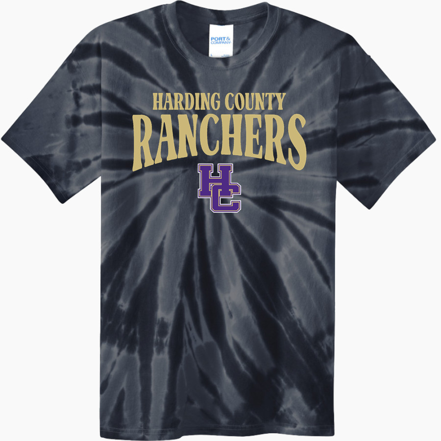 HARDING COUNTY HIGH SCHOOL RANCHERS Port & Company Men's Tie-Dye T-Shirt
