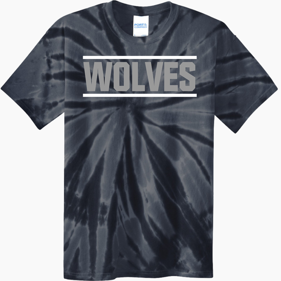 P S 197 Math Science Technology Preparatory Wolves Port & Company Men's Tie-Dye T-Shirt