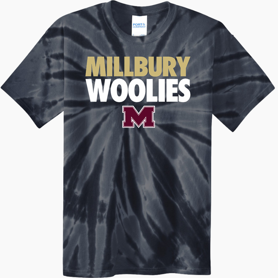 MILLBURY SR HIGH SCHOOL WOOLIES <span class="pdp-name-mascot">MILLBURY MEMORIAL WOOLIES</span> Port & Company Men's Tie-Dye T-Shirt