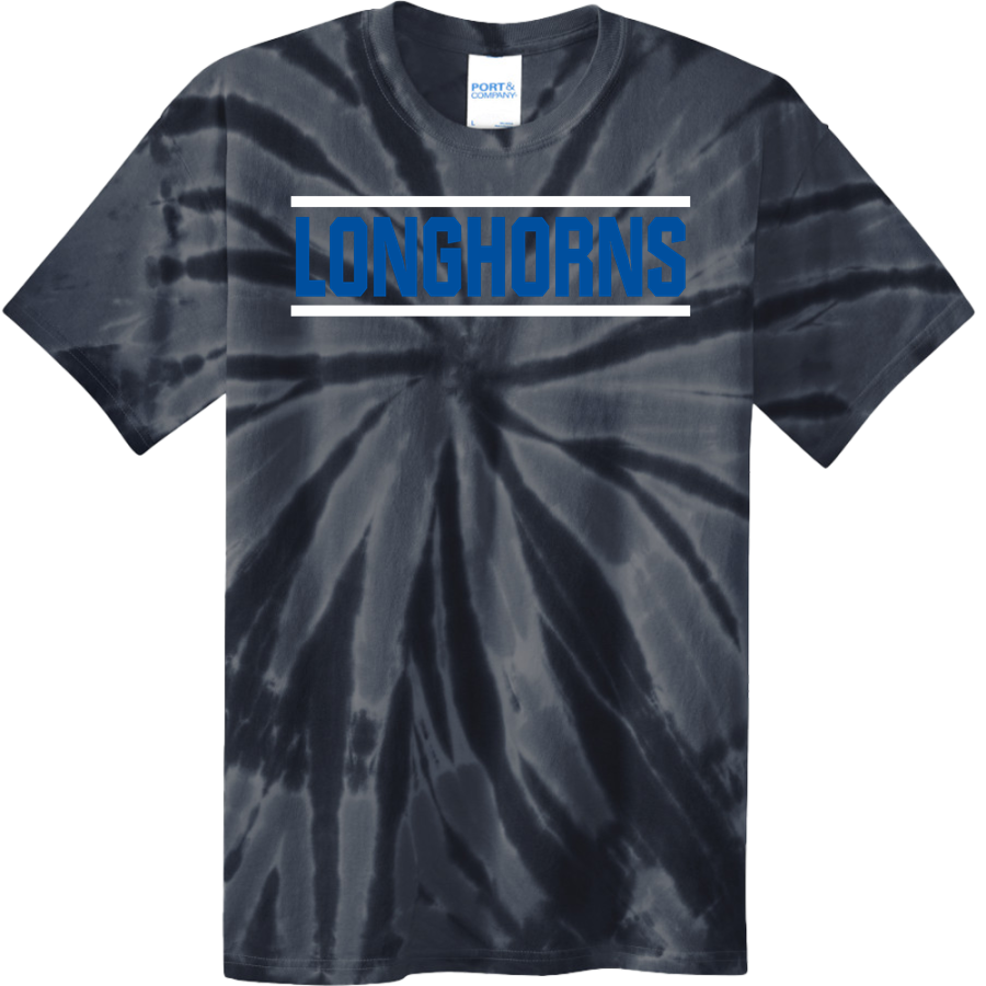 DIME BOX HIGH SCHOOL LONGHORNS <span class="pdp-name-mascot">DIME BOX LONGHORNS</span> Port & Company Men's Tie-Dye T-Shirt