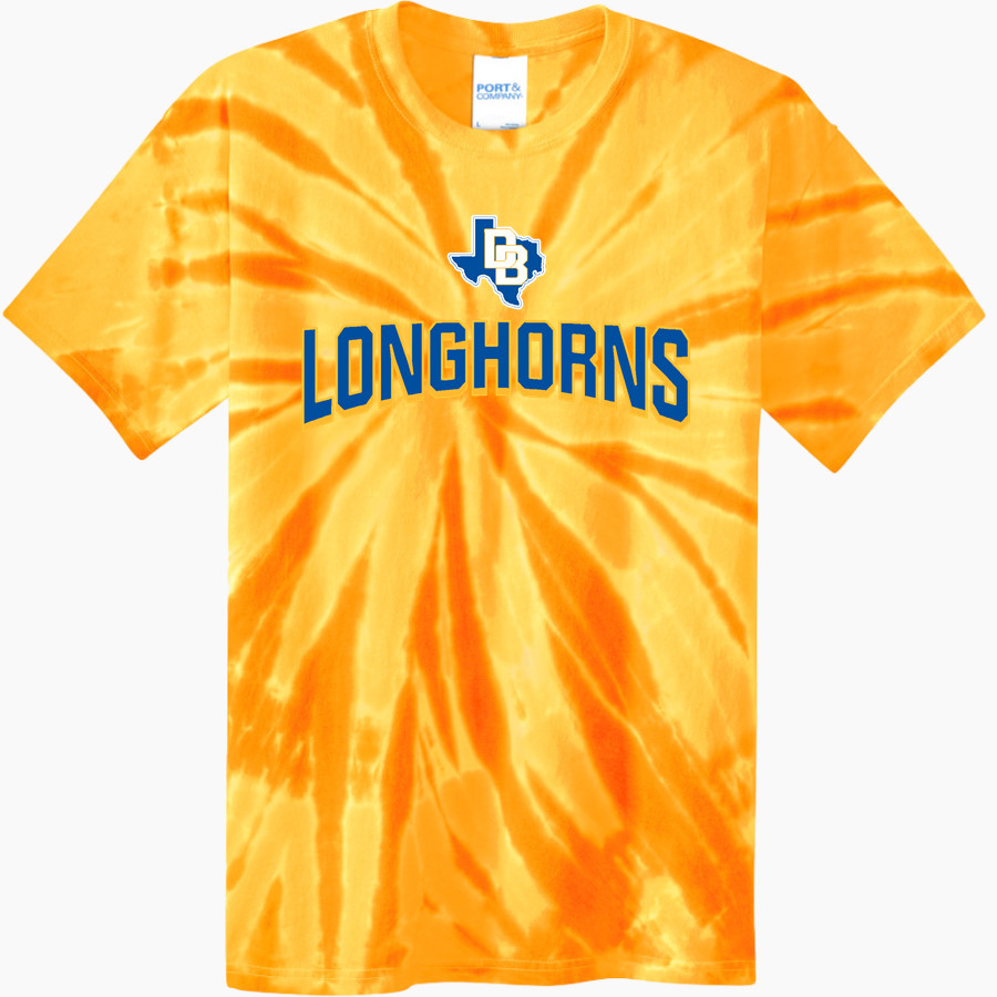 DIME BOX HIGH SCHOOL LONGHORNS Port & Company Men's Tie-Dye T-Shirt